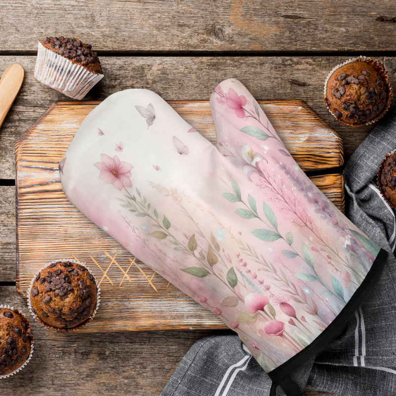 Whimsy Flora Oven Mitt Cotton Twill