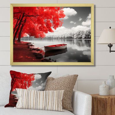 Red Lake Dockside Serenity - Lake House Cottage, reproduction d'art
