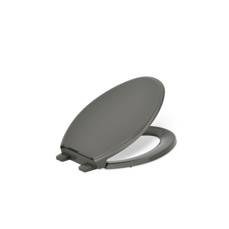 Glenbury Elongated Toilet Seat, Ready Latch, Thunder Gray