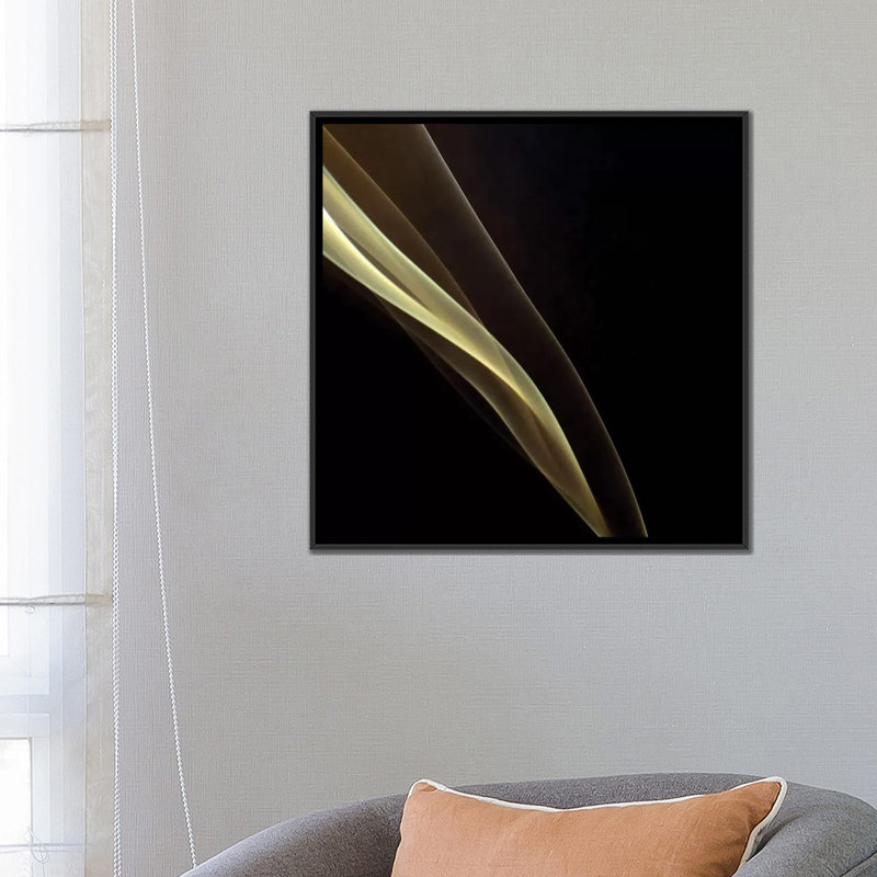 « fumee i », impression sur toile, Toile avec cadre noir, H 5 po x l 18 po x P 18 po, Pas de tapis