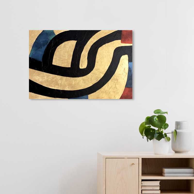 «Abstract Klimt Version of Gold Glam», reproduction d'art sur toile, H 20 po x l 30 po x P 0,8 po