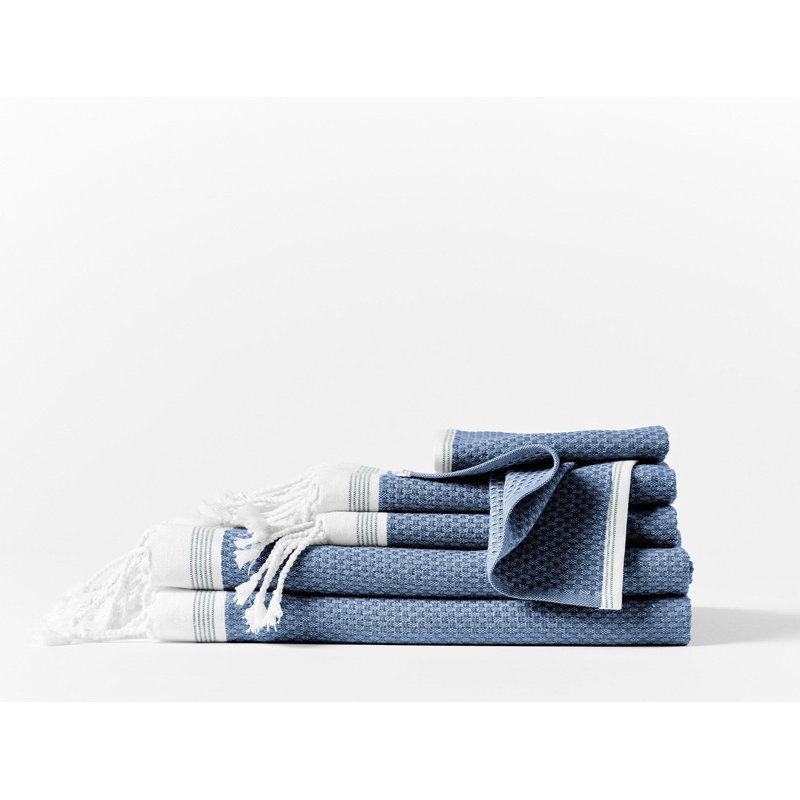 Ensemble de serviettes méditerranéen biologique, Blanc alpin / ardoise, Ensemble 6 serviettes de bain