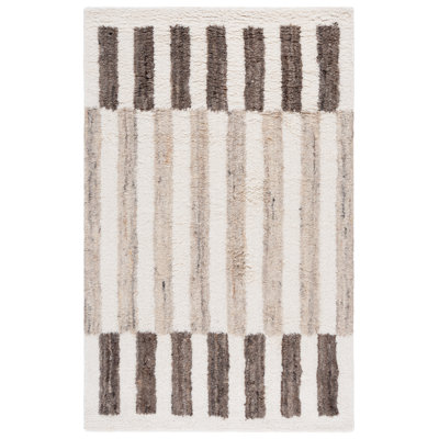 Kairese Hand Tufted Wool Pile Striped Rug