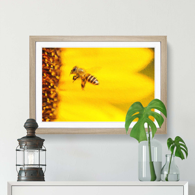 Let me Bee - Picture Frame Painting Print, Oak Framed, 27cm H x 36cm W x 2cm D