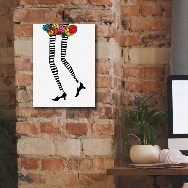 «Skinny Legs 1» par Jan Weiss, art mural sur toile, H 16 po x l 12 po x P 0,75 po