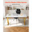 Bureau de direction, grand bureau de l 63 po x P 31,5 po, table de conférence moderne pour ordinateur, bureau agrandie pour bureau personnel, blanc et or