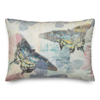  Housse de coussin rectangulaire et insert Butterflies