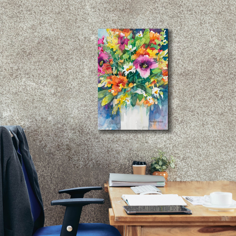 Art mural sur toile Winston Porter «Abundant Bouquet» par Annelein Beukenkamp, H 26 po x l 18 po x P 0,75 po