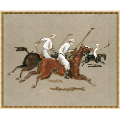 The Polo Match 3 par Lillian August - peinture sur toile encadrée