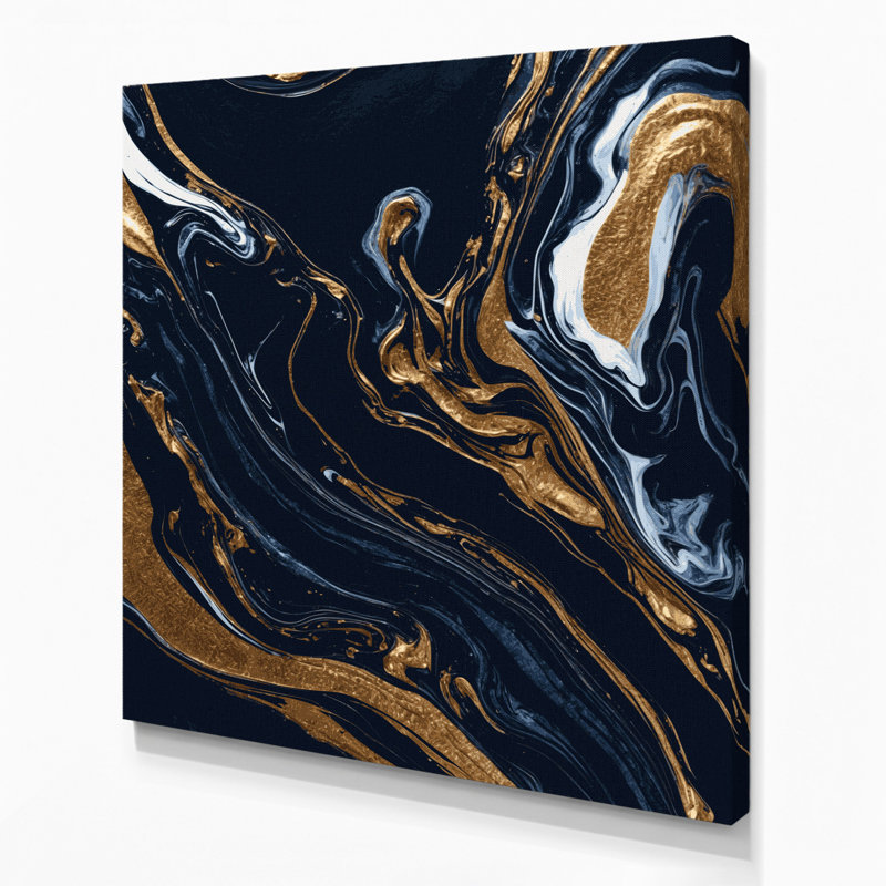Abstrait art fluide sur toile grise 89, H 8 po x l 8 po