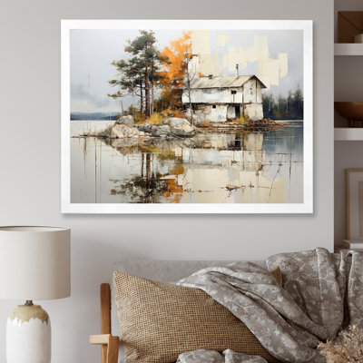 «Lakeside House Autumn Leisure I», reproduction sur toile