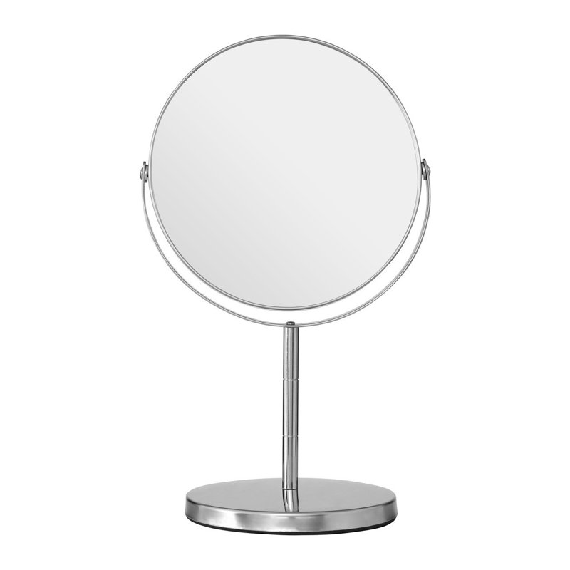 Metal Flat Mirror, 29cm H x 18cm W, Silver