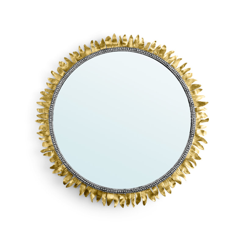 Sunflower Flat Metal Wall Mirror