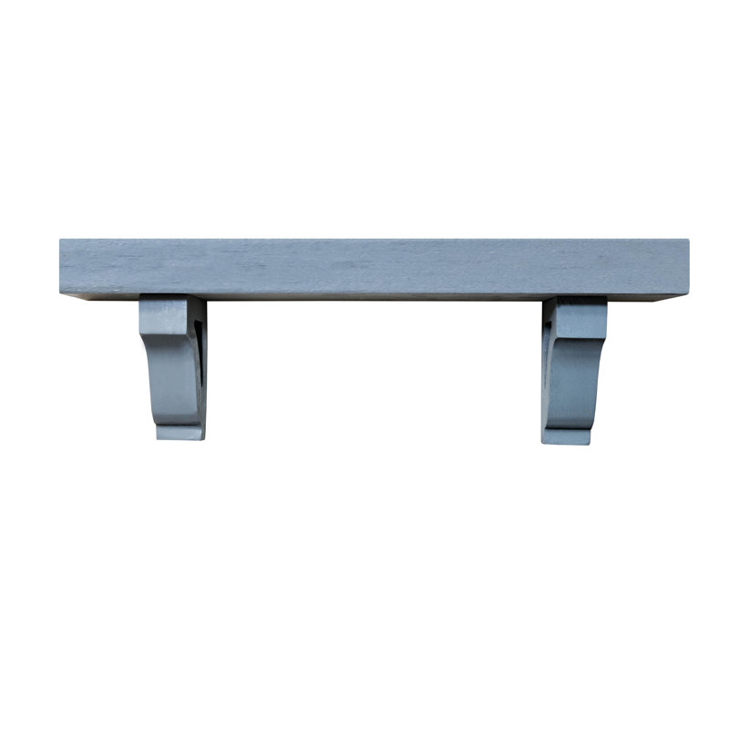 Rayne Shelves/W Corbels, 7" H x 53" W x 4.5" D, Blue
