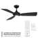 Mykonos 52" 3 - Blade Outdoor/Indoor Smart Ceiling Fan with Remote Control and LED Light Kit Included, Works With Alexa and iOS or Android App