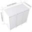 Armoire de rangement de salle de bain autoportante 36 po, portes à fermeture douce, blanc brillant, contreplaqué, emballage KD, combinaison 12 po X3 (convient pour la salle de bain, la cuisine, la salle d'étude, la chambre à coucher, etc.)