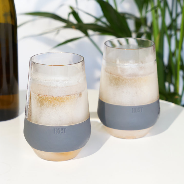 Viski Double Walled Cocktail Glasses - Insulated Martini Glasses with Cut  Crystal Design - Dishwasher Safe Borosilicate Glass 8.5oz Set of 2