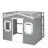 Full House Loft Bed With Ladder & Solid Wood-493871233-493871234