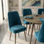 Chaise parsons rembourrée en velours Ackley-1125912042