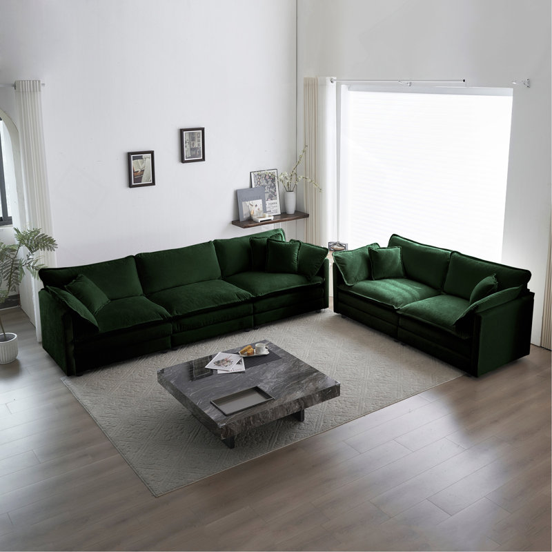 Ensemble de 2 canapés en chenille