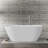 59" Freestanding Bathtub, White Acrylic Streamline Stand Alone Soaking Bath Tubs for Adult with Overflow and Drain in Chrome,Perfect for Your Bathroom-Flora