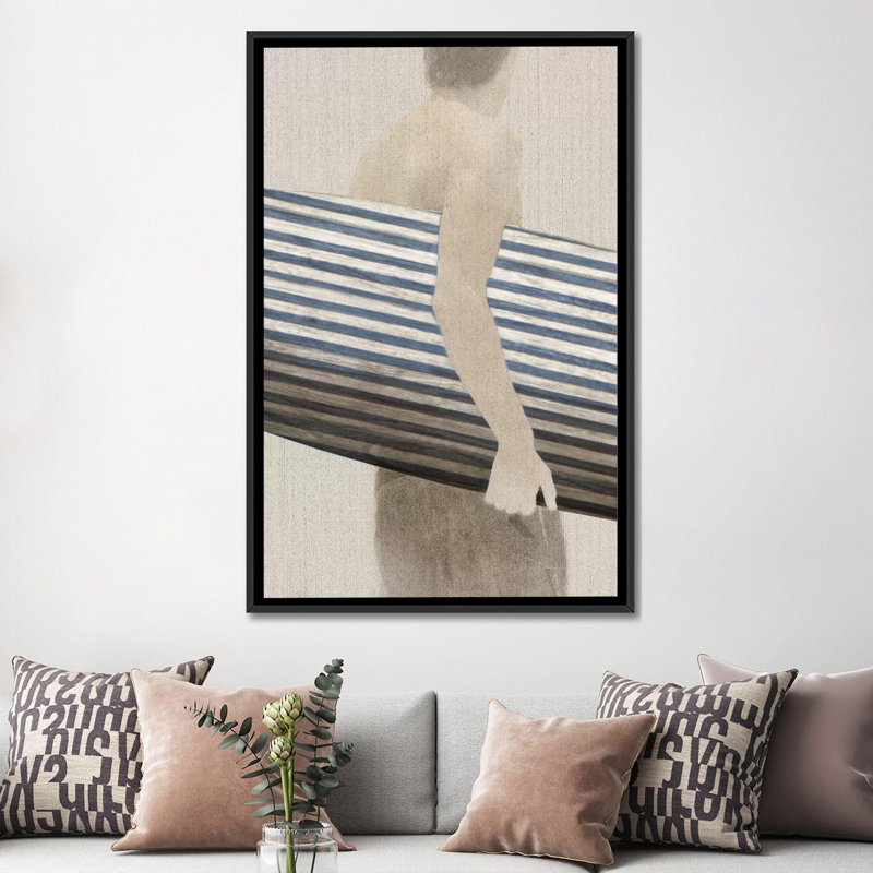 « little luxe i », impression sur toile, H 26 po x l 18 po x P 1,5 po, Toile avec cadre noir, Pas de tapis