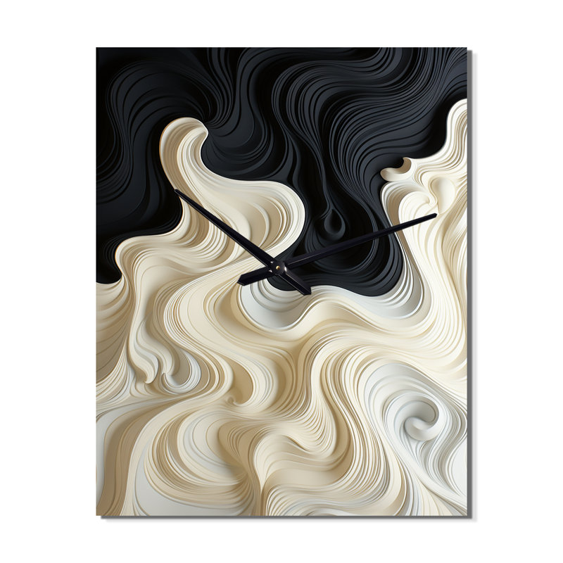 Horloge murale en aluminium Hieke, Moyen