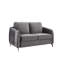 Causeuse moderne chic en velours gris Tisa-122255399