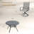 4-Person Outdoor Round Dining Set With Swivel Chairs-1015841844