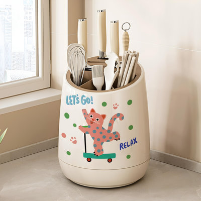 Porte-couteau de cuisine rotatif 360 °