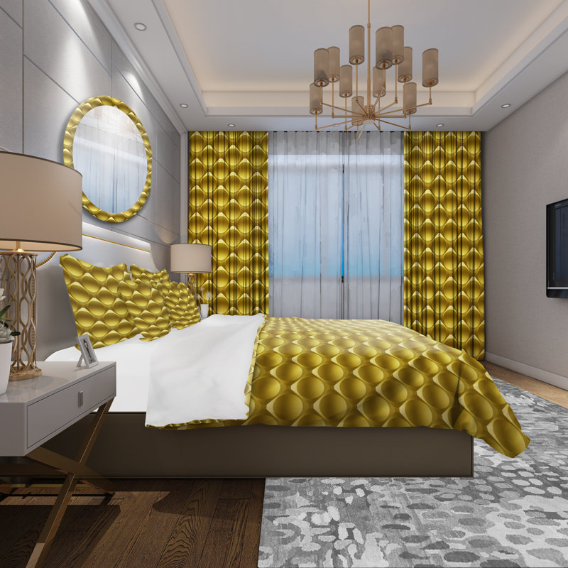 Ensemble de housse de couette glam, Housse de couette très grand + 2 taies décoratives