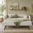 Daybed With Trundle Upholstered Sofa Bed, With Vertical Stripes, Linen Fabric-43602477-43602464
