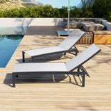 Blevens Outdoor Aluminum Chaise Lounge