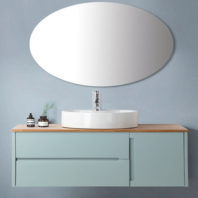 Miroir de salle de bain moderne, miroir rond, fixation murale