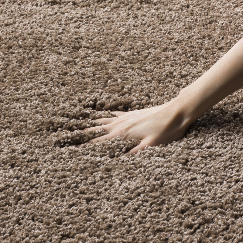 Assar Area Rug, Round 8', Dark Beige