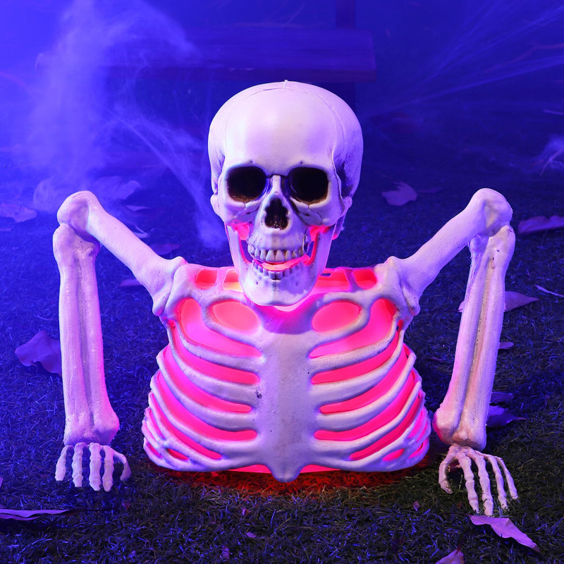 Décorations d'Halloween pour l'extérieur squelette illuminé