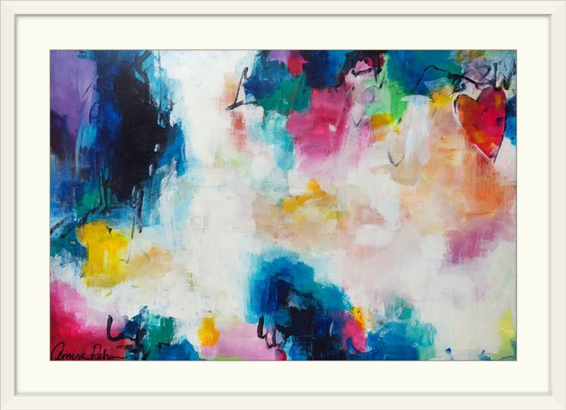 «Heart of the Matter», reproduction d'art de Fultonham, H 20 po x l 26 po x P 1 po, Cadre blanc