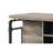 Antique Oak And Sandy Grey 5-Shelf Kitchen Island With Generous Storage Area For Bottles Glasses, Tabletop Strong Metal Legs Dining & 5 Shelves, Providing Sufficient Glasses Bottles, Stable Room