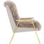 Chaise avec accoudoirs en peau de mouton australienne Modway Sprint-1252954130