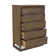 Commode en bois massif à 5 tiroirs l 34,63 po Branchville