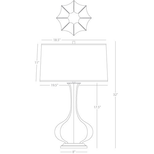 Pike Table Lamp, Razzle Rose