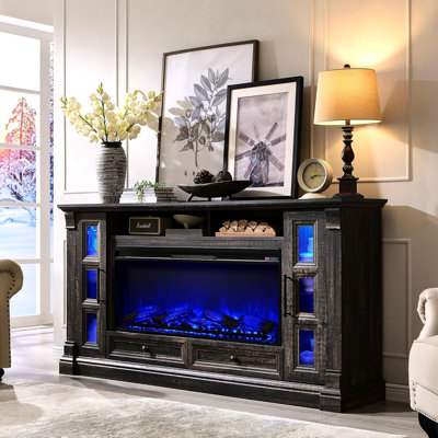Farmhouse Tv Stand With Electric Fireplace