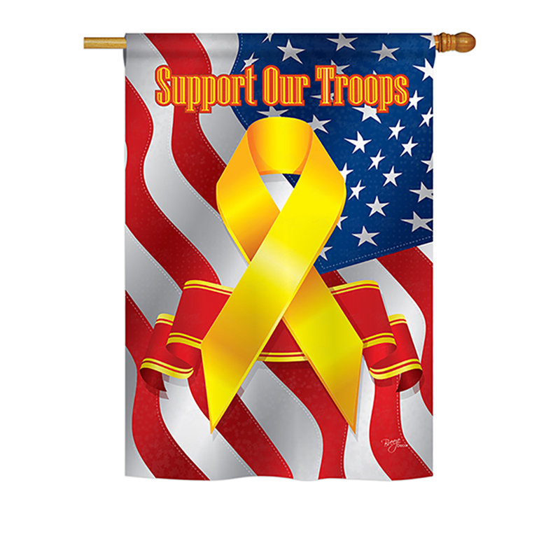 Patriotic Multi-Color Polyester Outdoor Garden Flag 13" x 18.5"