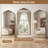 Vintage Arched Full Length Mirror with Carved, Oversized Floor Mirrors for HomeDecor-1228905197-1228905199