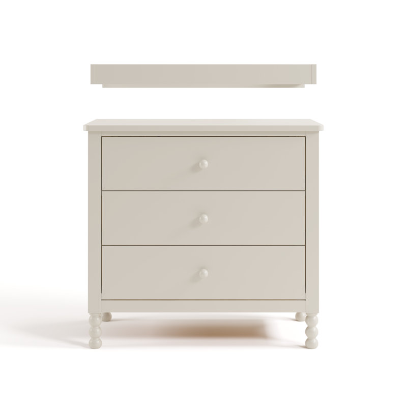 Rio 3 Drawer Chest With Changing Topper, Frosted Oat