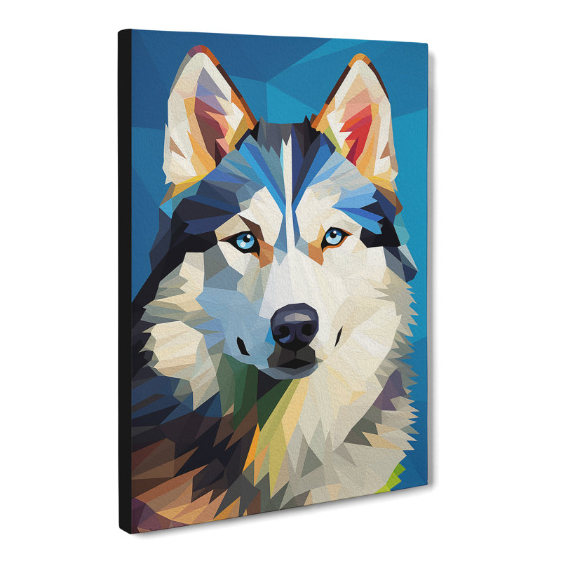 Husky Minimalism Art - Wrapped Canvas, 76cm H x 50cm W x 3cm D