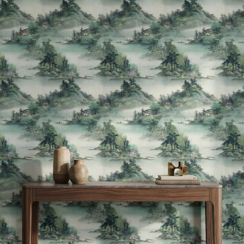 Papier peint oriental oriental traditionnel Serene
