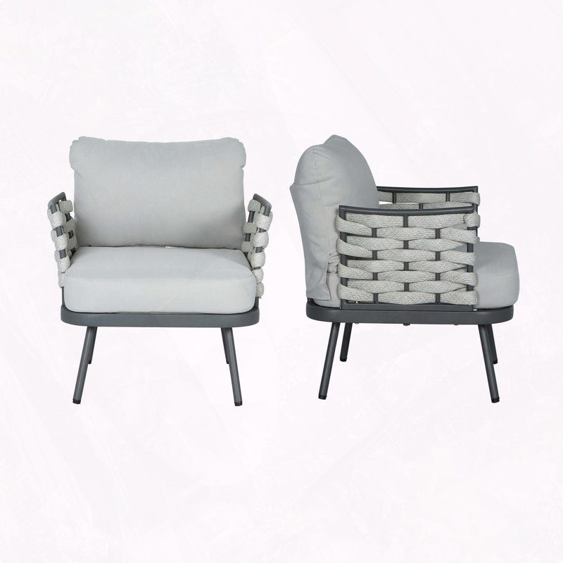 Coussin hydrofuge en acier pour fauteuil club