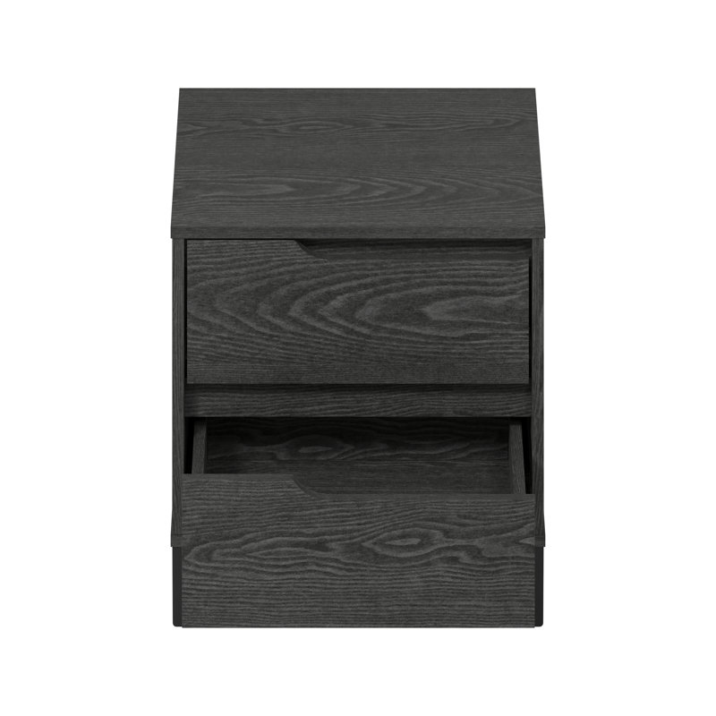 Norcross 20" 2 Drawer Nightstand, Gray