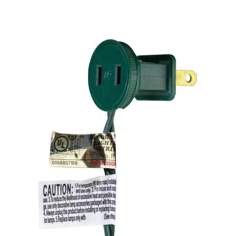 Pure White LED Wide Angle Christmas Lights with Green Wire